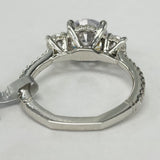 Noam Carver - Premium Three Stone Hidden Halo Accented Diamond Setting