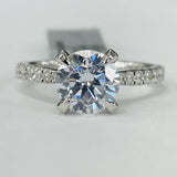 Noam Carver A032-01A Diamond Engagement Ring – 14K/18K Gold or Platinum, Round or Princess Cut