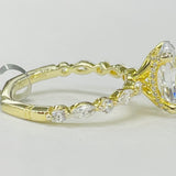 Noam Carver A091-02YA Marquise & Round Diamond Euro Shank Engagement Ring – Customizable in 14K/18K Gold or Platinum