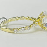 Noam Carver A091-02YA Marquise & Round Diamond Euro Shank Engagement Ring – Customizable in 14K/18K Gold or Platinum
