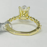 Noam Carver A091-02YA Marquise & Round Diamond Euro Shank Engagement Ring – Customizable in 14K/18K Gold or Platinum