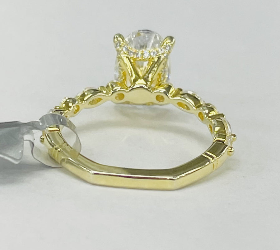 Noam Carver Engagement Ring Featuring a Euro Shank with Four Marquise Shape Diamonds