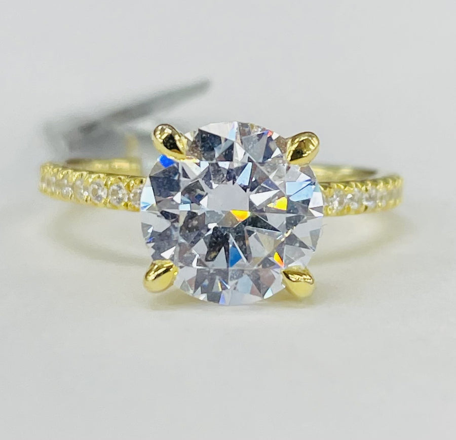 Noam Carver - Premium Classic Diamond Accented Solitare Setting