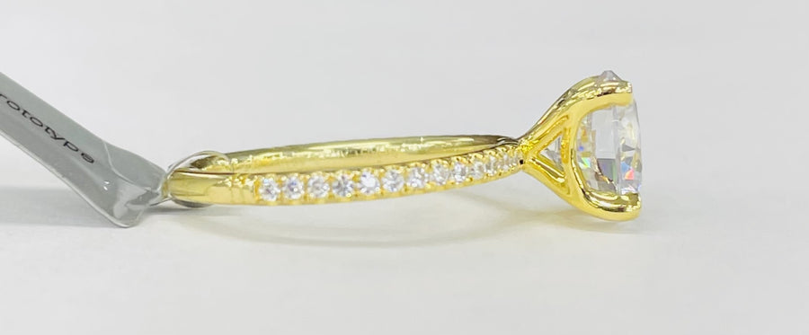 Noam Carver - Premium Classic Diamond Accented Solitare Setting