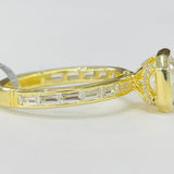 Noam Carver A090-01YA – East-West Diamond Channel Set Engagement Ring, 14K Yellow Gold