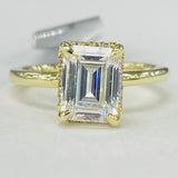 Noam Carver A039-03YA – Premium Hidden Halo Solitaire Diamond Engagement Ring Setting, 14K Yellow Gold