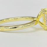 Noam Carver A039-03YA – Premium Hidden Halo Solitaire Diamond Engagement Ring Setting, 14K Yellow Gold