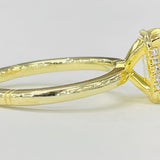 Noam Carver A039-03YA – Premium Hidden Halo Solitaire Diamond Engagement Ring Setting, 14K Yellow Gold