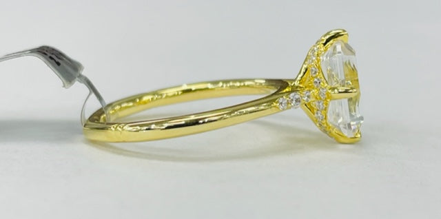 Noam Carver - Premium  Vintage Inspired Hidden Halo Diamond Accented Setting