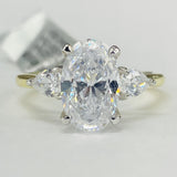 Noam Carver - Premium Three Stone Pear Diamond Setting