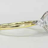 Noam Carver - Premium Three Stone Pear Diamond Setting