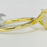 Noam Carver A098-03YA Hidden Halo Diamond Engagement Ring – Customizable in 14K/18K Gold or Platinum