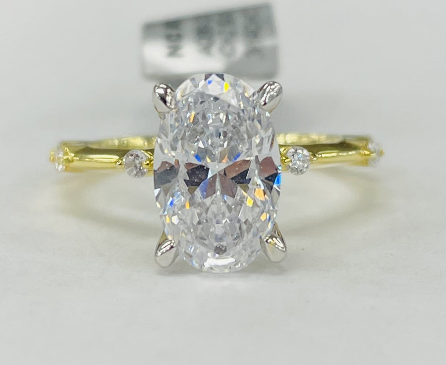 Noam Carver - Premium Hidden Halo Simple Accented Diamond Setting