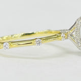 Noam Carver - Premium Hidden Halo Simple Accented Diamond Setting