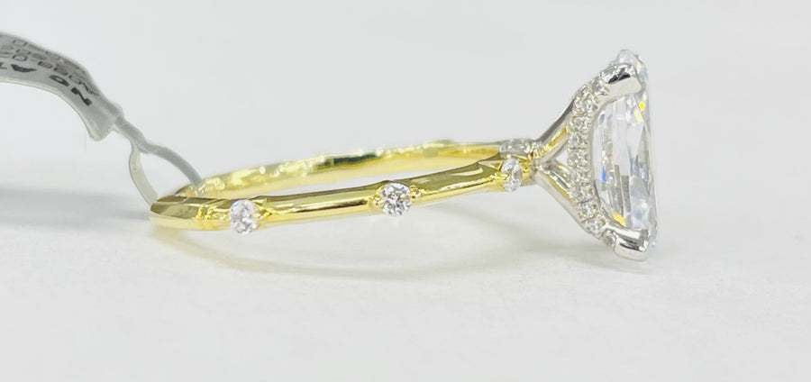 Noam Carver - Premium Hidden Halo Simple Accented Diamond Setting