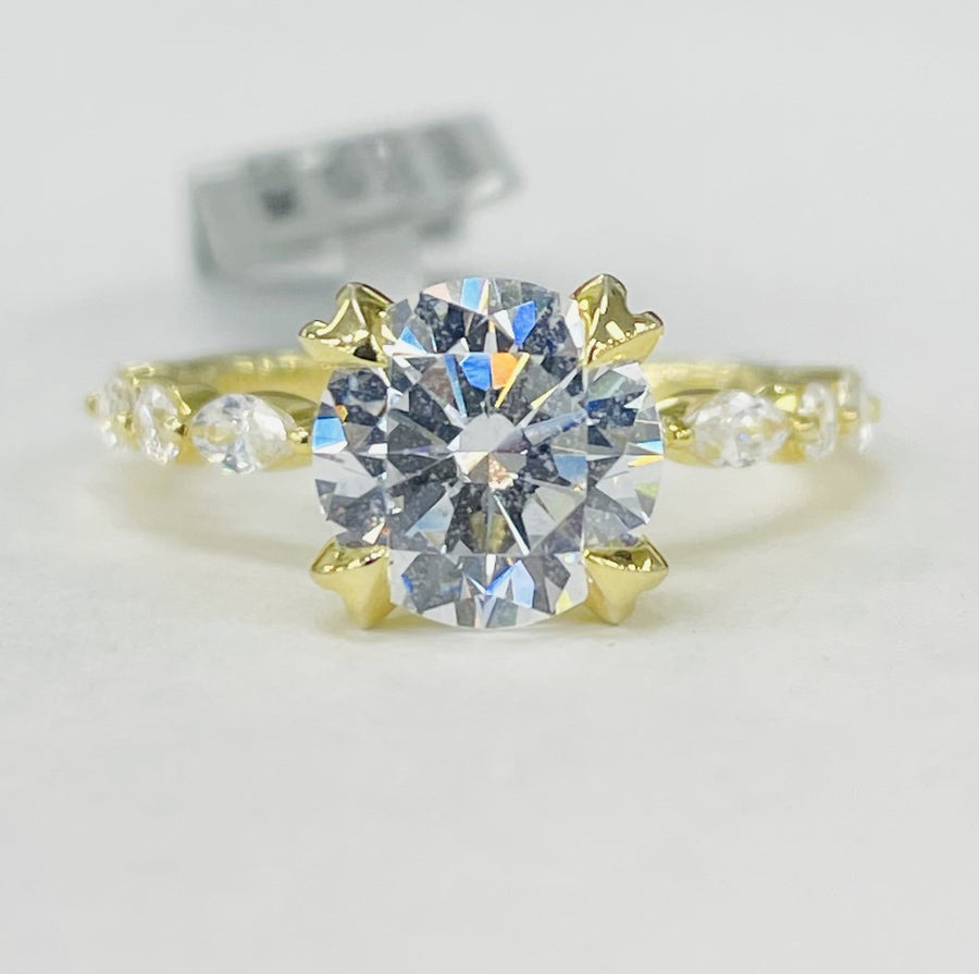 Noam Carver Marquise & Round Cut Diamond Engagement Ring