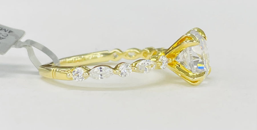 Noam Carver Marquise & Round Cut Diamond Engagement Ring