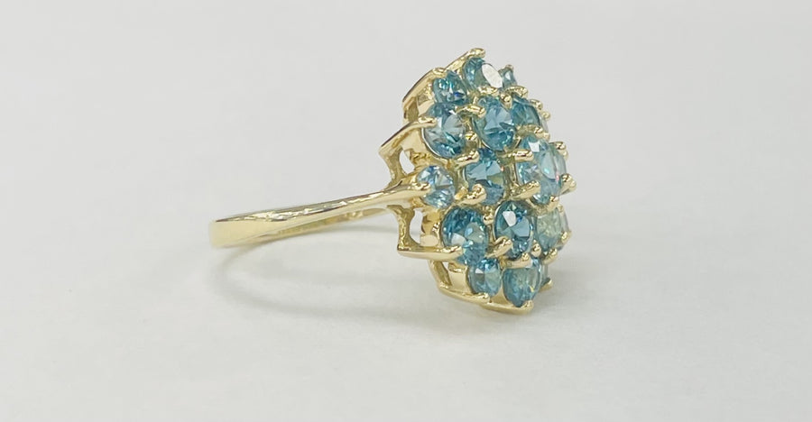 Vibrant Swiss Blue Topaz Fashion Ring