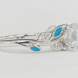 Artcarved - Floral Setting with Ceramic Turquoise Petals