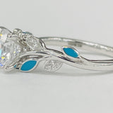 Artcarved - Floral Setting with Ceramic Turquoise Petals
