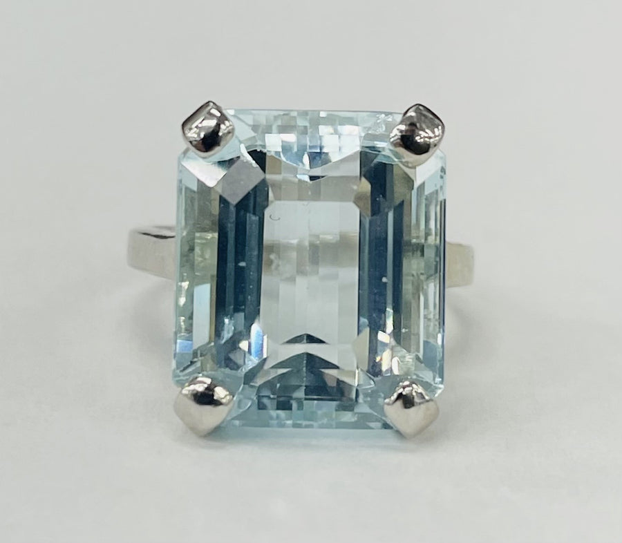 Vintage Aquamarine Statement Ring