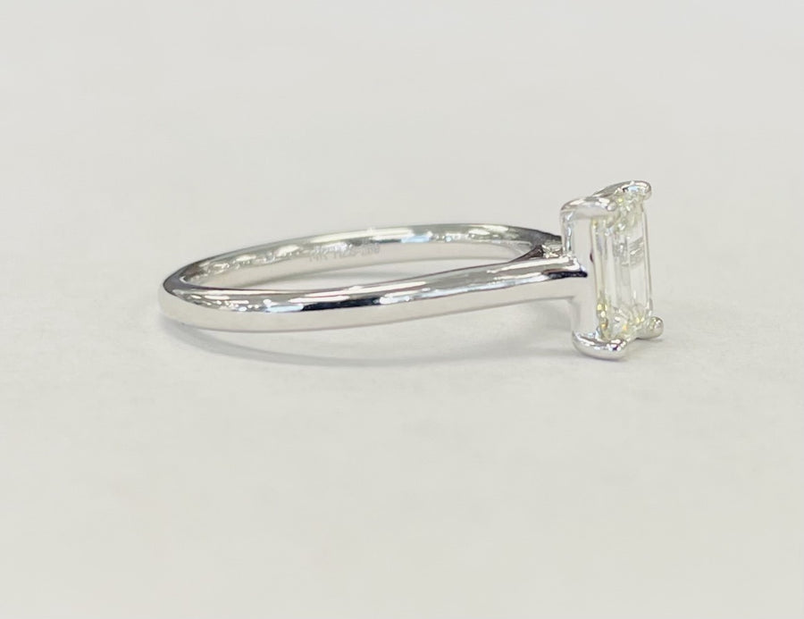 GIA Certified Emerald Cut Diamond Solitare