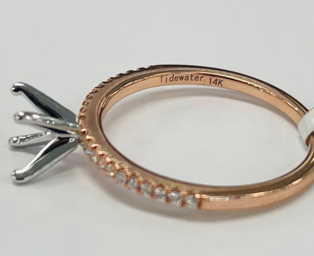 Tidewater Classic Rose Gold Diamond Semi-Mount