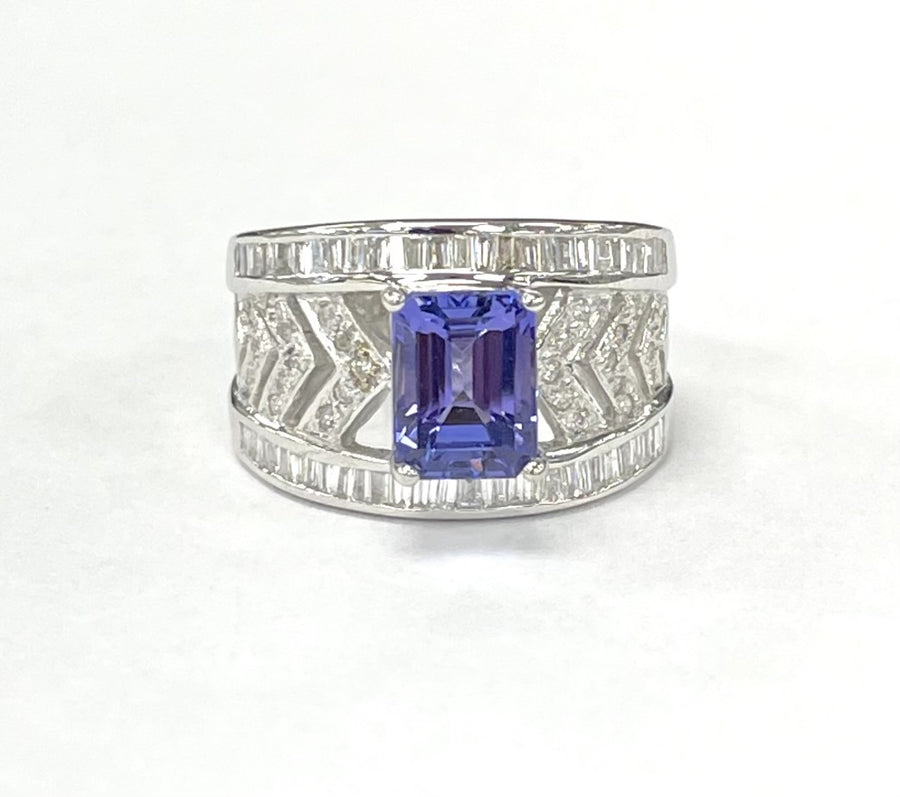 One Of A Kind Tanzantie & Diamond Statement Ring