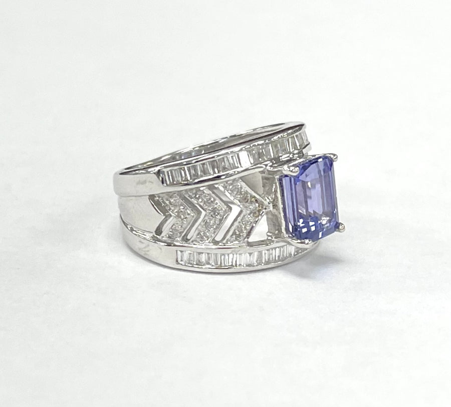 One Of A Kind Tanzantie & Diamond Statement Ring