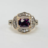 LeVian Rhodolite Garnet Rose Gold Diamond Statement Ring