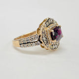 LeVian Rhodolite Garnet Rose Gold Diamond Statement Ring