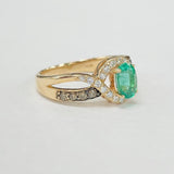 Vivid Emerald LeVian Diamond Rose Gold Ring