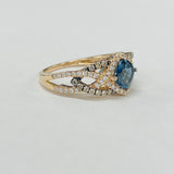 Rose Gold LeVian Rich Blue Topaz An Diamond Ring