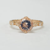 Rose Gold Majestic Morganite And Diamond Ring