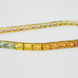 10 3/4CTW Rainbow Sapphire Tennis Bracelet