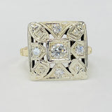 Two Toned Vintage Statement Ring