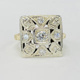 Two Toned Vintage Statement Ring
