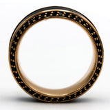 HELIOS MATTE BEVELED - ROSE GOLD BAND - ELYSIUM INLAY - BLACK DIAMOND INSETS