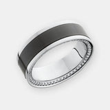 ELYSIUM ZEUS - PLATINUM BAND - ELYSIUM INLAY - WHITE DIAMOND INSETS