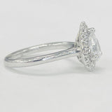 Romance - Solitare Pear Halo Diamond Setting