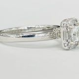 Romance - Baghuette And Round Solitare Halo Diamond Setting