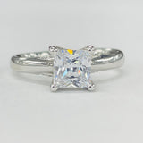 Romance - White Gold Solitare W/ Diamond Accented Head Setting
