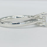 Romance - White Gold Solitare W/ Diamond Accented Head Setting