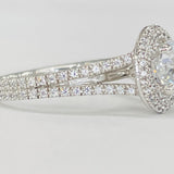 Romance - Double Pave Halo Split Shank Setting