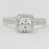 Romance - All Pave Diamond Halo Setting