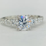 Romance - Three Stone Accented Diamond Setting