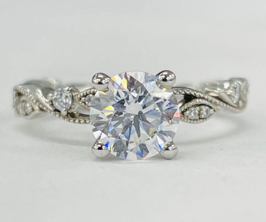 Romance - Modern Floral Diamond Setting