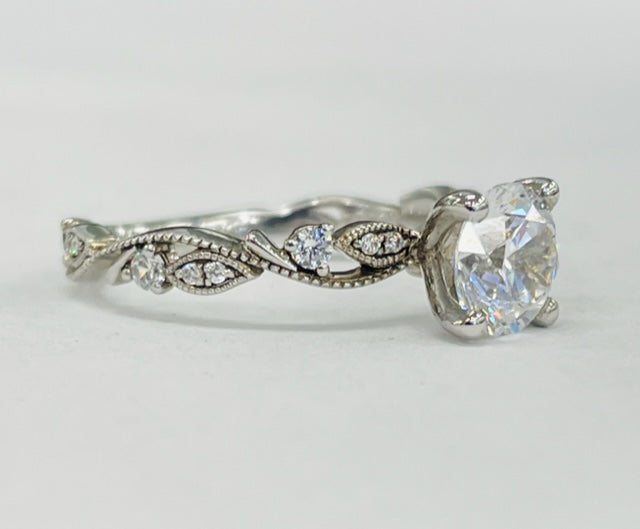 Romance - Modern Floral Diamond Setting