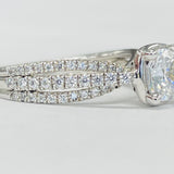 Romance - Triple Cathedral Diamond Split Shank Setting