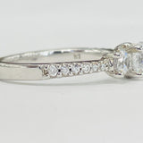 Romance - Tappered Three Stone Diamond Setting